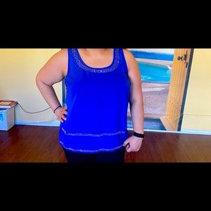 Thalia Sodi royal blue  with silver stones